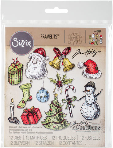 Sizzix Framelits Dies By Tim Holtz 12/Pkg