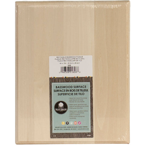 Basswood Rectangle Plaque