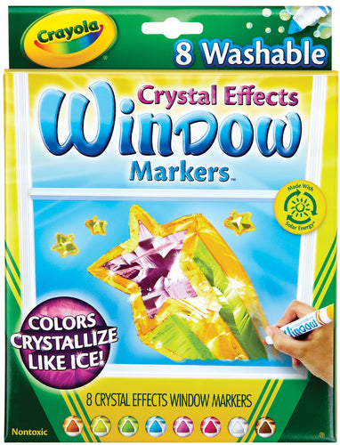 Crayola Crystal Effects Washable Window Markers