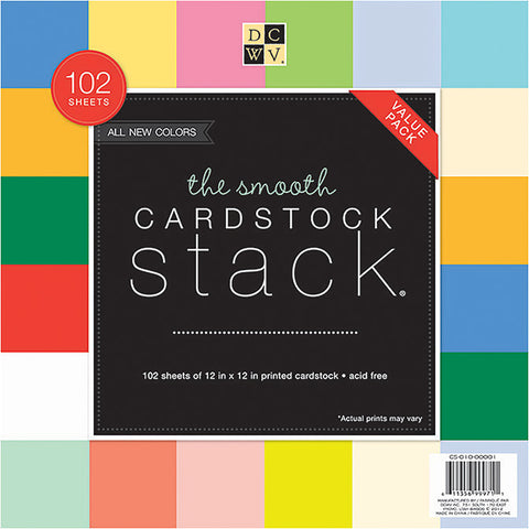 DCWV Single-Sided Cardstock Stack 12"X12" 102/Pkg