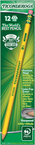 Ticonderoga Presharpened #2 Pencils 12/Pkg