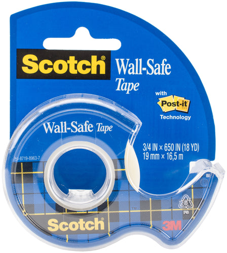 Scotch Wall-Safe Tape .75"X650"