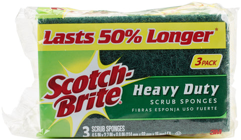 Scotch-Brite Heavy Duty Scrub Sponges 3/Pkg