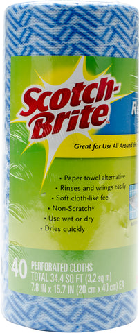 Scotch-Brite Reusable Wipes 40 Sheets/Pkg