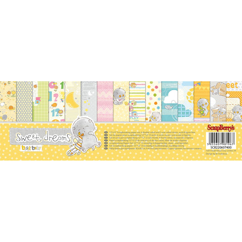 ScrapBerry's Sweet Dreams Paper Pack 12"X12" 9/Pkg