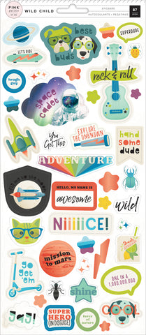 Wild Child Cardstock Stickers 5.5"X11" 2/Pkg