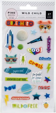 Wild Child Puffy Stickers