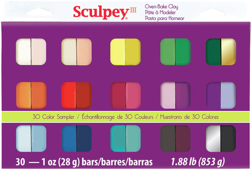 Sculpey III Oven-Bake Clay 1oz 30/Pkg