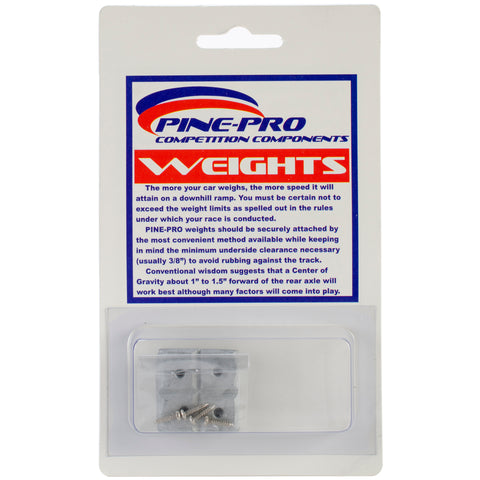 Pine Car Derby Weights 2oz 8/Pkg