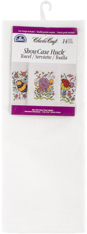 Charles Craft Showcase Huck Towel 14 Count 15&quot;X25&quot;