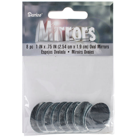 Oval Glass Mirrors 8/Pkg
