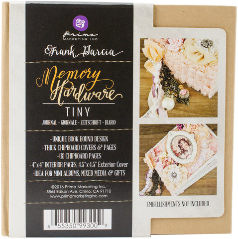 Prima Memory Hardware Chipboard Album 4.5"X4.5"
