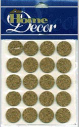 Adhesive Cork Studs Round 19mmX2mm 20/Pkg