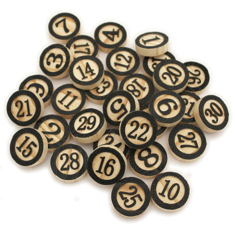 Wood Bingo Tiles 1" 31/Pkg