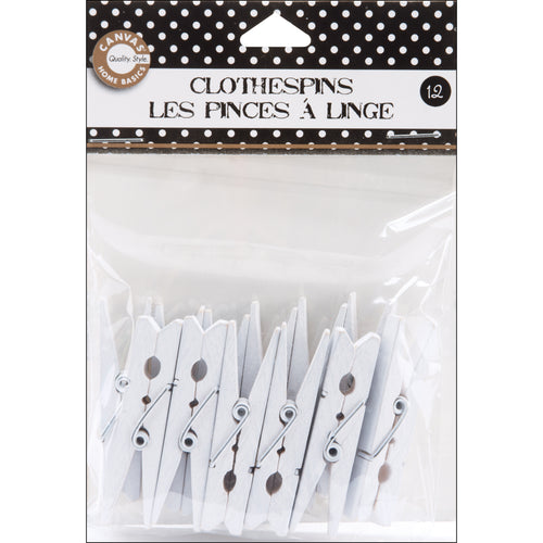 Small Clothespins 2" 12/Pkg