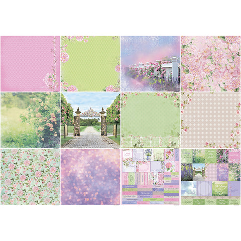 ScrapBerry's In Bloom Paper Pack 12"X12" 12/Pkg