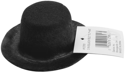 Stiffened Felt Top Hat 3"