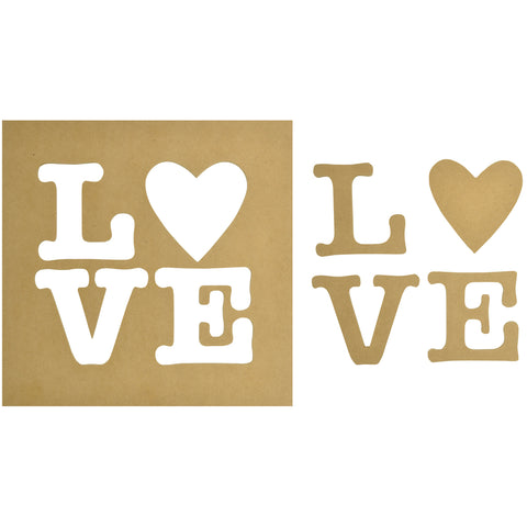 Beyond The Page MDF Love Silhouette Wall Art Frame