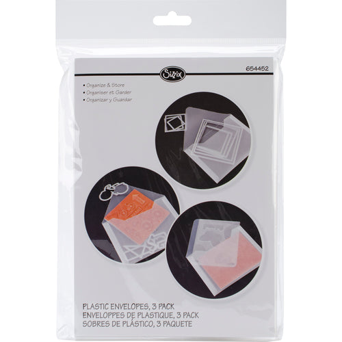 Sizzix Plastic Envelopes 3/Pkg