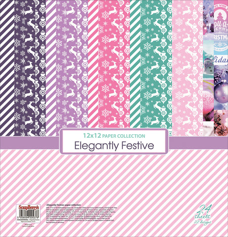ScrapBerry's Elegantly Festive Paper Pack 12"X12" 24/Pkg