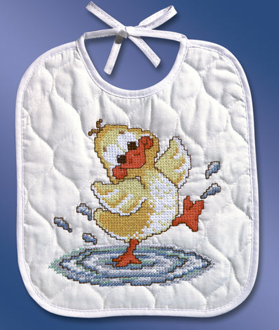 Janlynn Stamped Bib Cross Stitch Kit 9.5"X11"