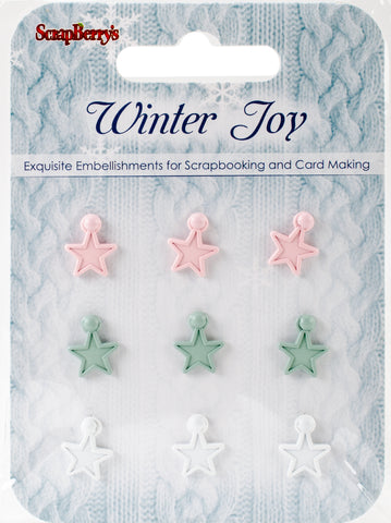 ScrapBerry's Winter Joy Stars 9/Pkg