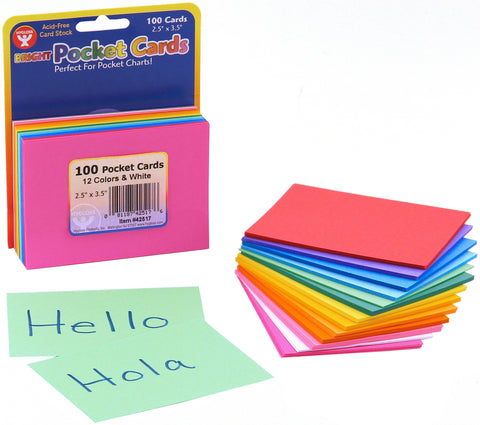Pocket Cards 2.5"X3.5" 100/Pkg