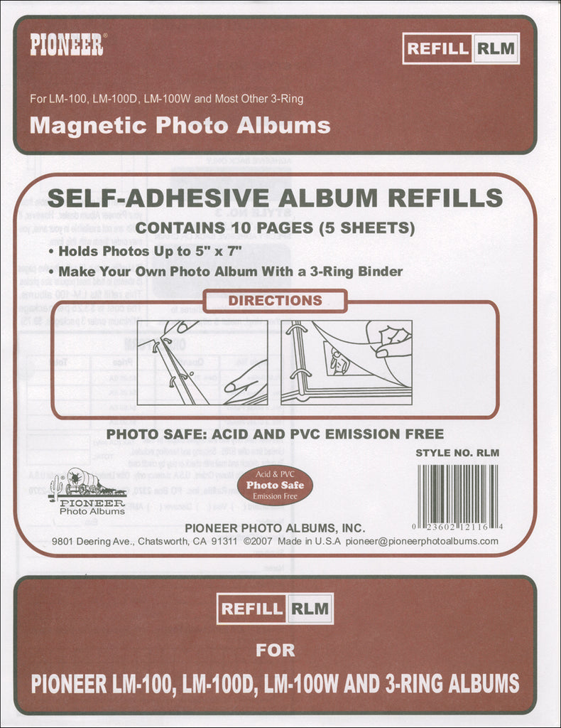 Pioneer Magnetic Photo Album Refill Pages 8.25X10.5 5/Pkg