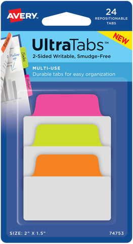 Avery Multiuse Two-Side Writable Ultra Tabs 2"X1.5"