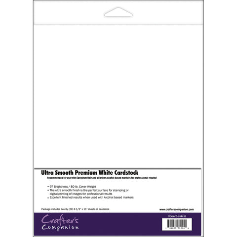 Spectrum Noir Ultra Smooth Premium Cardstock 8.5"X11" 20/Pkg