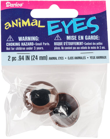 Shank Back Animal Eyes 24mm 2/Pkg