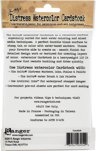 Tim Holtz Distress Watercolor Cardstock 20/Pkg