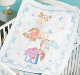 Janlynn Stamped Quilt Cross Stitch Kit 34"X43"