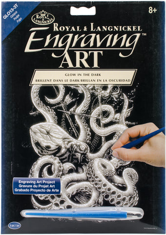 Glow In The Dark Foil Engraving Art Kit 8"X10"