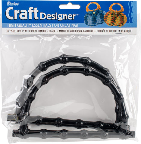 Darice Plastic Bamboo-Look Purse Handles 4"X7" Half Round