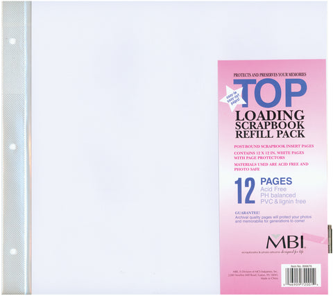 MBI Page Protectors 12"X12" 6/Pkg