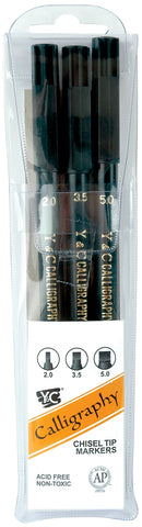 Calligraphy Chisel Tip Markers 3/Pkg