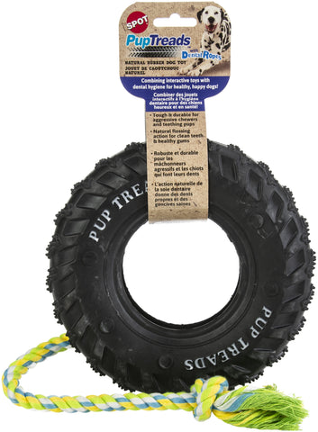 Spot Pup Treads With Dental Ropes 8"