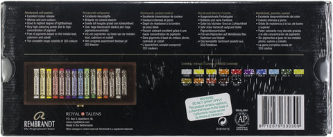 Rembrandt Full Stick Soft Pastels Set In Wooden Box 15/Pkg