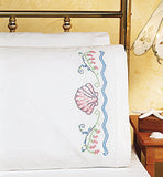 Janlynn Stamped Cross Stitch Pillowcase Pair 20"X30"