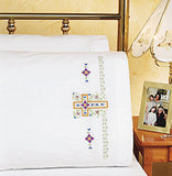 Janlynn Stamped Cross Stitch Pillowcase Pair 20"X30"