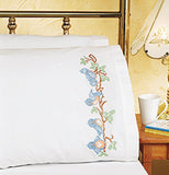 Janlynn Stamped Cross Stitch Pillowcase Pair 20"X30"