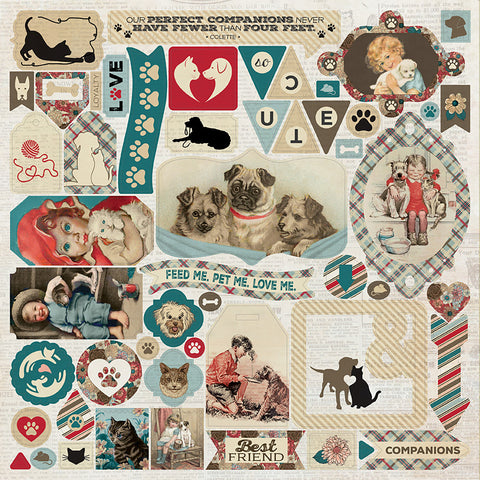 Companions Cardstock Stickers 12"X12"