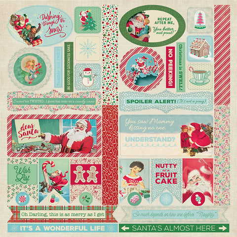 Jingle Double-Sided Cardstock Die-Cut Sheet 12"X12"