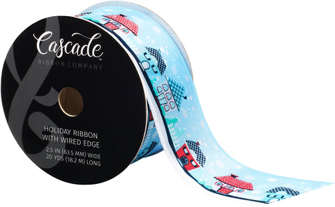 Cascade Satin Ribbon W/Wired Edge 2.5"X20yd