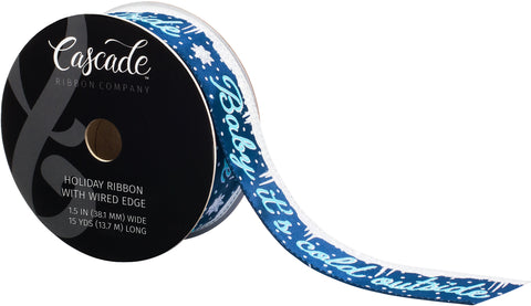 Cascade Satin Ribbon W/Wired Edge 1.5"X15yd