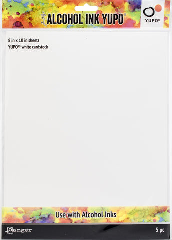 Tim Holtz Alcohol Ink White Yupo Paper 86lb 5/Pkg