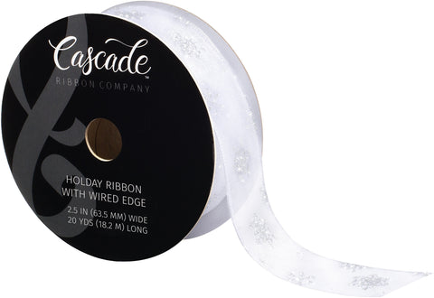 Cascade Sheer Woven Ribbon W/Wired Edge 1.5"X20yd