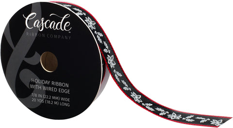 Cascade Satin Ribbon W/Wired Edge .875"X15yd