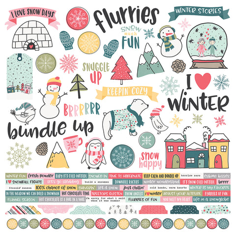 Freezin' Season Cardstock Stickers 12"X12"